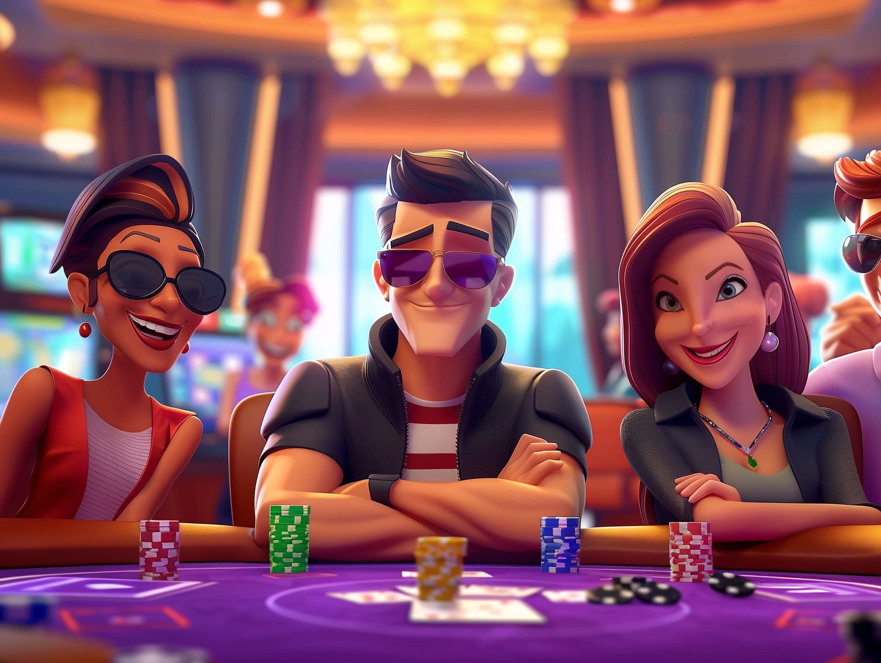 Player enjoying a social reel-based game